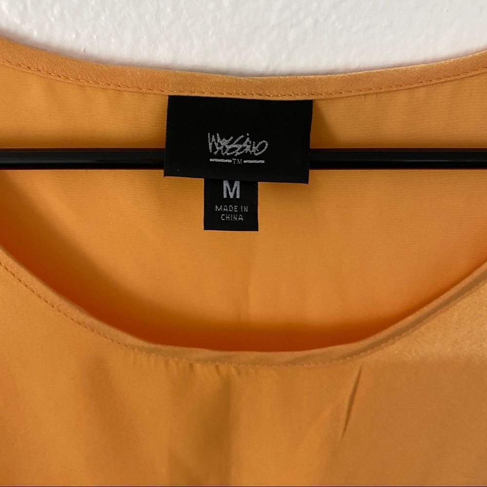 Target Orange Ruched Drawstring Ruffle Tank Top - Picture 4 of 4
